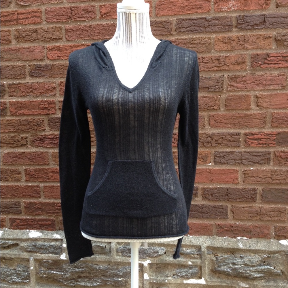 Black sheer hoodie